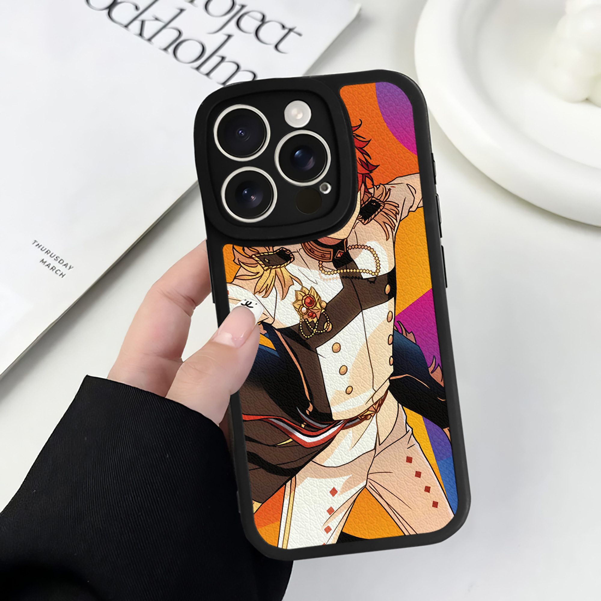 （画像用） あんさんぶるスターズ! Ensemble Stars 【iPhone 16シリーズ対応】シリコンスマホケース（レザー調） 材質：シリコン